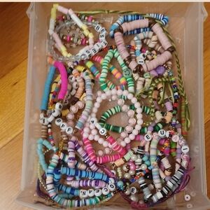 Colorful Beaded Kids Bracelets Set